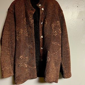 Micheal Kors beautiful jacket that is reversible brown and black.